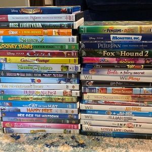 Various CDs/DVDs/blueray discs